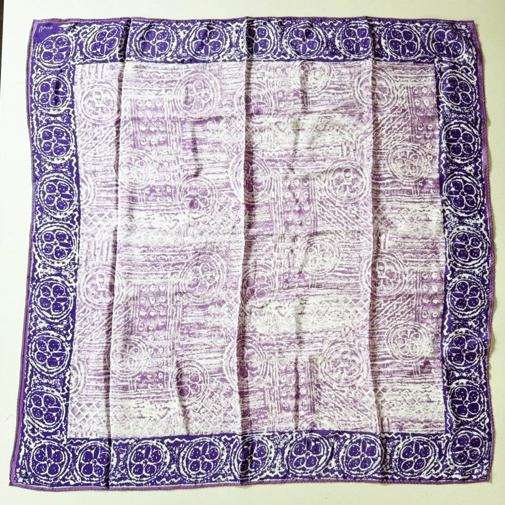 Vera Purple Patterned Scarf - Picture 6 of 12